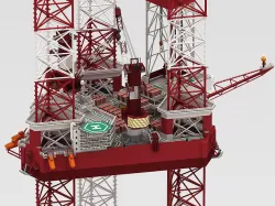  Jack Up Drilling rig  3D model