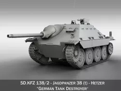 Jagdpanzer 38t Hetzer  3D model
