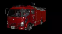 Japan Fire Truck  with unity package 3D model