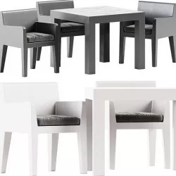 Jut Table and Armchair by Studio Vondom 3D model