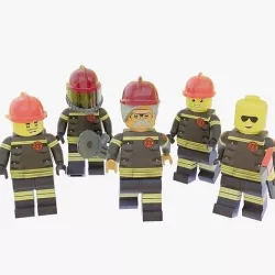 Lego Firefighters squad 3D model