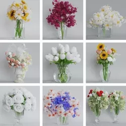 Luxcore and Cycles Render Flowers  3D model