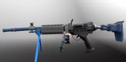 Machinegun  Low-poly 3D model
