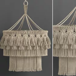 macrame chandelier 02 3D model