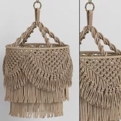 macrame chandelier 04 3D model