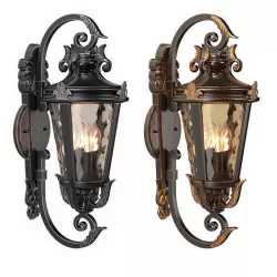 Marseille Rustic Industrial Outdoor Wall Light 3D model