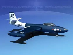 McDonnell F2H-2 Banshee V05 3D model