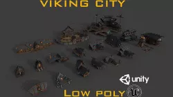 Mega Viking City Pack Low-poly 3D model