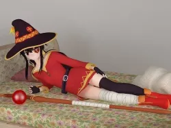 Megumin anime girl pose 06 3D model
