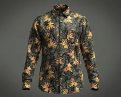 Mens leaf Printed Woven Shirt 3D model