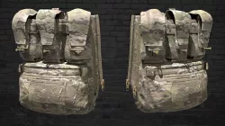 MILITARY Game Ready Back Panel  Banger Low-poly 3D model