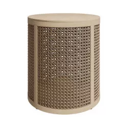 Modern Round End Table with Storage Rattan Side Table  3D model