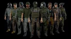 Modular military character 2 Low-poly 3D model