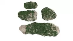 Moss Stones Rocks Low-poly 3D model