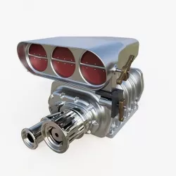 Muscle car blower 3D model