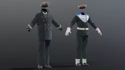 NAVY french soldier officer 3D model