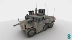 Nexter Jaguar Military Vehicle Low-poly 3D model