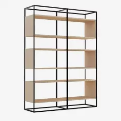 Ordinary bookcase Low-poly 3D model