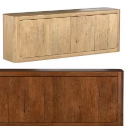 OSLO PANEL 4-DOOR MEDIA CONSOLE 3D model
