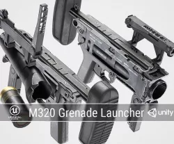 PBR M320 Grenade Launcher Low-poly 3D model