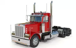 Peterbilt 379 with interior  3D model