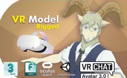 Pina Beastars VRChat Avatar Oculus Quest Low-poly 3D model