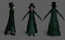 Plague Doctor  Robe - Character Skin Costume Outfit Low-poly 3D model