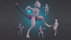 pokemon mewtwo Low-poly 3D model