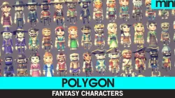 POLYGON MINI - Fantasy Characters Pack Low-poly 3D model