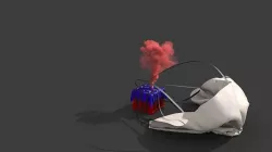 PUBG Air Drop Animated with Parachute 3D model
