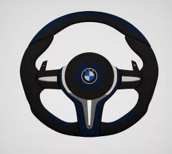 Racing Steering Wheel Low-poly 3D model