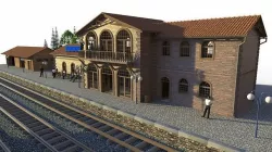 Railway station 3D model