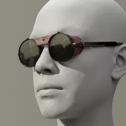 Realistic futuristic goggles 3D model