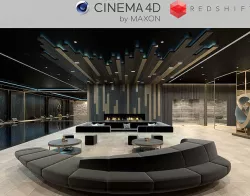 Redshift - C4D scene files - Residential Pool Interior 3D model