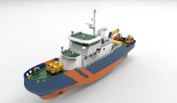 Rescue Tugboat  Low-poly 3D model