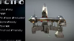 Retro Sci-Fi Moonbase Low-poly 3D model