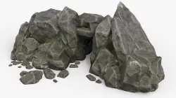 Rocks Pack 1 - Grey Jagged Stone Low-poly 3D model