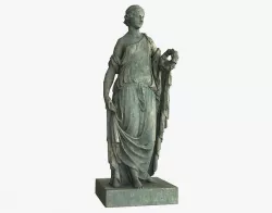 Roman Woman Statue - Bronze Low-poly 3D model