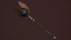 Rune staff Low-poly 3D model