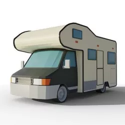 RV - low poly Low-poly 3D model