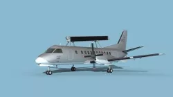 SAAB SF340 AEWAC V04 Sweeden 3D model