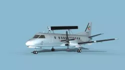 SAAB SF340 AEWAC V05 Kuwaite 3D model