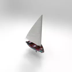 Sailing Boat Low-poly 3D model
