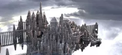 Sci-Fi port City 3D model