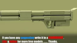 sci fi rocket launcher 3D model