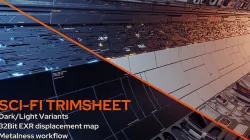 Sci-fi trim sheet 3D model