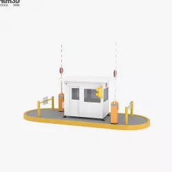 Security Guards Booth 3D model