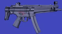 shot automatic machine gun game ready Low-poly 3D model