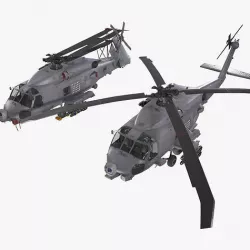 Sikorsky MH-60R Sea Hawk Basic Animation Low-poly 3D model