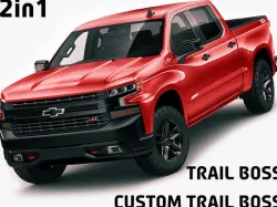 Silverado Trail Boss 2020 and Custom Trail Boss 3D model